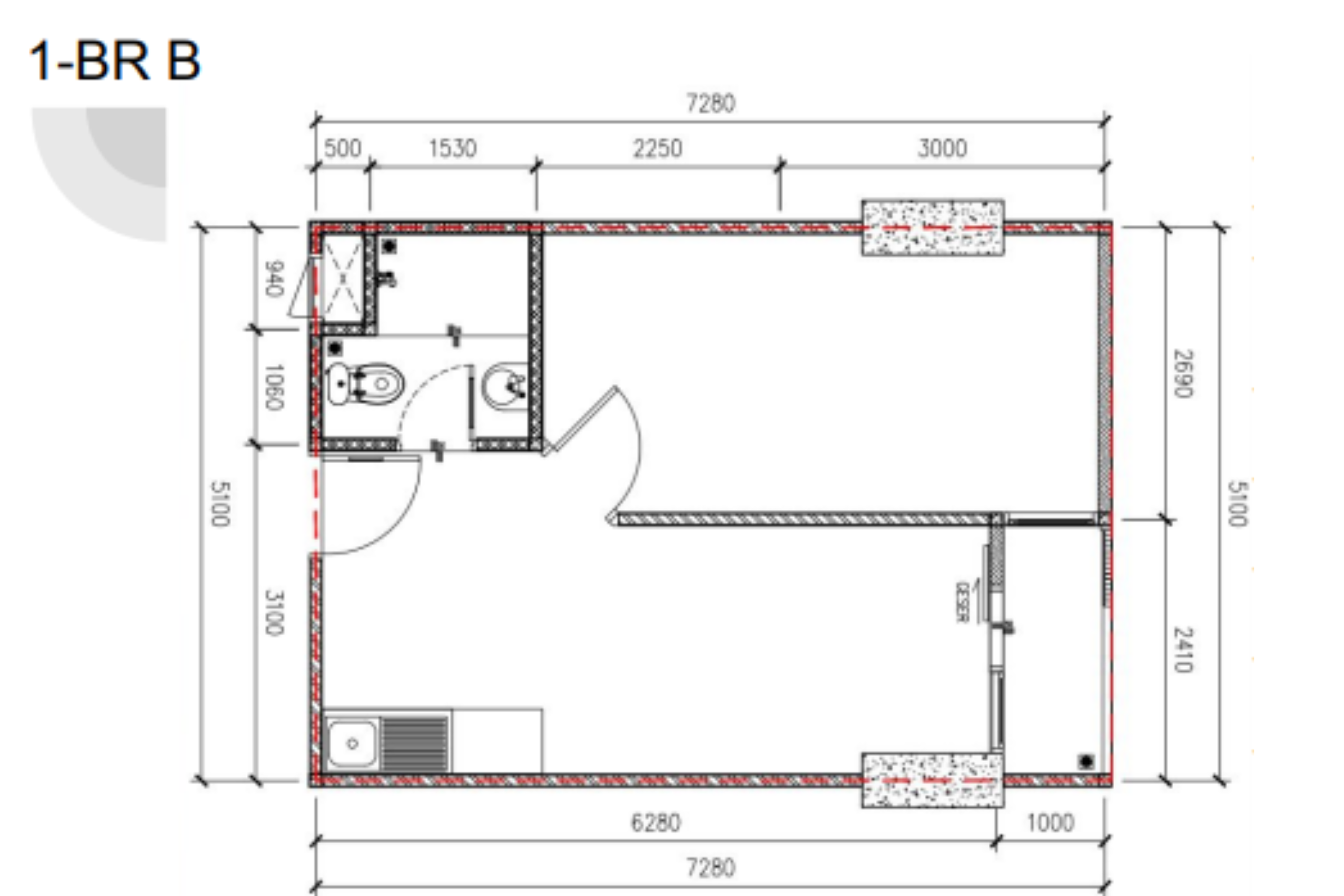 Layout 1BR B